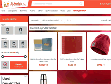 Tablet Screenshot of ajandek.hu